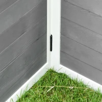 PawHut Rabbit Hutch Small Animal Guinea Pig House Ferret Bunny Cage Duck House Rabbit Hideaway Chinchilla Cage Outdoor Indoor Backyard with Openable Roof Grey 120x120x60cm(m-9)