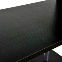 HOMCOM Wooden S Shape Bookcase Bookshelf Dividers Storage Display Unit Black(m-9)