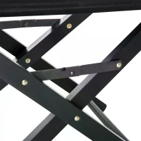 HOMCOM Beech Wooden Frame Directors Chair Foldable Oxford Fabric Seat Easy To Carry&Travel Black(m-11)