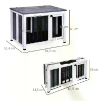PawHut Solid Wood Dog Cage Pet House Crates Kennel Transport Box Carrier Animal Training(m-3)