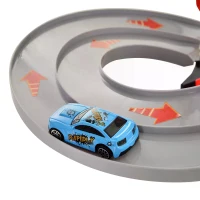 HOMCOM 55 Pcs Kids Parking Lot Play Set 3 Storey Garage Playset Cars Helicopter Elevator Slopes Traffic Accessories Fun Racetrack for 3 Year Old +(m-11)