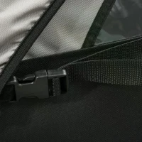 HOMCOM Child Bike Trailer 2 In1 Foldable Baby Stroller 2-Seater Transport Carrier with Adjustable Handlebar Storage Bag Reflector Flag Grey(m-5)