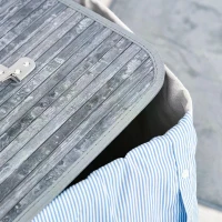 HOMCOM 70L Collapsible Bamboo Laundry Hamper Organizer Clothes Washing Basket Bin Storage Box Removable Lining(m-5)