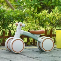 HOMCOM Baby Balance Bike Ride On Walker Push Bike Quick Release Kids Toddler First Bike Birthday Toy Gift for 1-3 Years Brown(m-10)