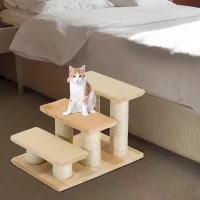 PawHut Pet Stairs 3-step Pet Ladder Cat dog Stairs Climb Ladder Cat Tree(m-2)