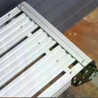 HOMCOM Folding Step Up Hop Up Fold Bench Stool Work Platform 2 Step Ladder Aluminum with Secure Locking 109Lx40Wx50Hcm 150kg(m-8)