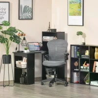 Vinsetto Ergonomic Mesh Office Chair Flip-Up Arm, Grey(m-2)