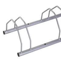 HOMCOM 4-Bike Parking Rack Locking Storage Bike Stand Holder Garage Outdoor Floor Wall Mount(m-4)