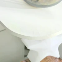 HOMCOM Modern Side Table Three Layer Bedside Table Nightstand with 2 Storage Shelves, for Living room, Bedroom, White(m-8)