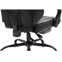 Vinsetto Racing Gaming Chair Faux Leather with Wheels, Armrest, Retractable Footrest, Removable Pillow Home Office,  Black(m-12)