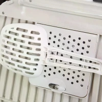 PawHut Cat Litter Box Cat House with Litter Scoop Two Door Design Cat furniture with Lifted Cover Large Space White(m-12)