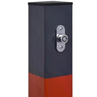 DURHAND Folding Parking Barrier With Reflective Stickers, Car Parking Space Post Lock Manual Parking Blocker Steel(m-6)