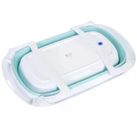 HOMCOM Folding Baby Bath Tub Slide Protection Safety Shower Portable Bathing Non-Slip(m-4)