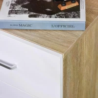 HOMCOM Multi-Layer Modern Corner Bookcase w/ 3 Open Shelf 4 Drawer Floor Standing Home Office Storage Furniture Shelving(m-7)