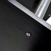 HOMCOM Wooden S Shape Bookcase Bookshelf Dividers Storage Display Unit Black(m-11)