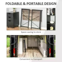 HOMCOM Folding Computer Desk Writing Study Table Industrial Home Office Workstation, 90 x 45 x 74cm, Rustic Brown(m-5)