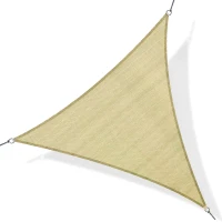 Outsunny Sun Shade Sail UV Resistant Outdoor Lawn Patio Shelter Garden Canopy Patip Shade Awning  (Triangle（3 Meter）, Sand)(m-11)