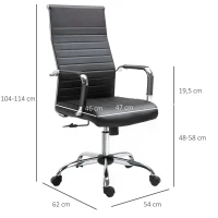 Vinsetto Ergonomic Office Chair High Back Black(m-3)