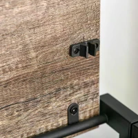 HOMCOM Folding Computer Desk Writing Study Table Industrial Home Office Workstation, 90 x 45 x 74cm, Rustic Brown(m-9)