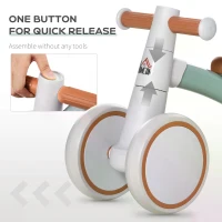 HOMCOM Baby Balance Bike Ride On Walker Push Bike Quick Release Kids Toddler First Bike Birthday Toy Gift for 1-3 Years Brown(m-4)