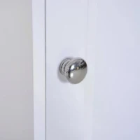 HOMCOM MDF Tall Bathroom Cabinet Longline Narrow Storage Unit Tower Cupboard Organiser w/ Adjustable shelf 160H x 40L x 23Wcm(m-5)