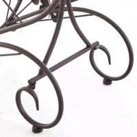 Outsunny 3-tier Metal Flower Pot Stand Display Rack Unit Indoor Outdoor Home Decor Bronze(m-4)