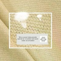 Outsunny Sun Shade Sail UV Resistant Outdoor Lawn Patio Shelter Garden Canopy Patip Shade Awning  (Triangle（3 Meter）, Sand)(m-4)