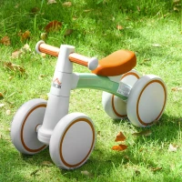 HOMCOM Baby Balance Bike Ride On Walker Push Bike Quick Release Kids Toddler First Bike Birthday Toy Gift for 1-3 Years Brown(m-8)