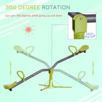 HOMCOM Kids Children 360 Degree Rotating Seesaw Swivel Playground Equipment Garden Outdoor Indoor(m-5)