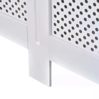HOMCOM Wooden Radiator Cover Heating Cabinet Modern Home Furniture Grill Style White Painted (Medium)(m-9)