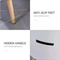 HOMCOM 3-Tier Coffee Table, Round End Table with 2 Hidden Compartments and Detachable Tray, Side Table with Storage for Living Room, White(m-8)