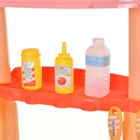 HOMCOM 51 Pcs Kids Children Kitchen Play Set w/ Oven Accessoires Sounds Lights Water Tap Food Utensils Appliances Toy Game for 3 Yrs+(m-11)