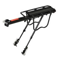 Portaequipajes para Bicicleta Parrilla Trasera Bicicleta de Aluminio con Reflector Rojo para Maletas Ciclismo Carga Máx. 25 kg 58x39x14,5 cm Negro