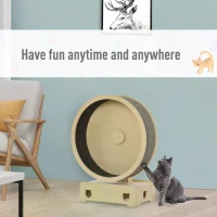 PawHut Cat Tree with Carpet Runway Wooden Sisal-Covered Cat Tower Condo Playground Furniture for Kittens Pets Activity Tree Natural Grey(m-5)