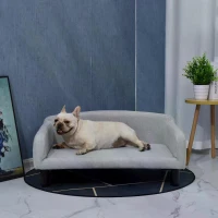 PawHut Modern Design Pet Sofa for Cat or Medium-sized Dog with Armrests and Widened Rest Area(m-2)