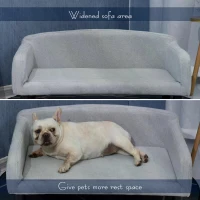 PawHut Modern Design Pet Sofa for Cat or Medium-sized Dog with Armrests and Widened Rest Area(m-8)