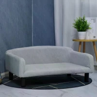 PawHut Modern Design Pet Sofa for Cat or Medium-sized Dog with Armrests and Widened Rest Area(m-10)