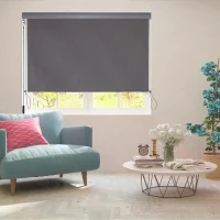 Outsunny Polyester Fabric easy mounting weather-resistant Manual Patio Window Blind Pull Down Roller Sun Shade(m-2)