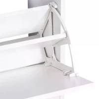 HOMCOM 3-In-1 Hallway Furniture Set Coat Rack Mirror Shoes Cabinet Storage Organiser White(m-15)