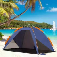 Outsunny 2-3 Person Instant Set Up Mechanism Family Camping Tent Waterproof Lightweight Carrying Bag Mesh Window Sun Shade Outdoor(m-2)