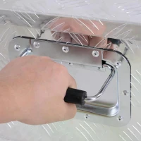 HOMCOM Aluminum Toolbox Truck Storage Box Trailer for Camper RV Vehicle Utility Tool w/Lock and 2 Keys(m-5)