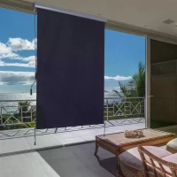 Outsunny Retractable Vertical Screen Garden Side Awning Privacy Blind Waterproof Outdoor Panel Wind & Sun UV Protection(m-4)