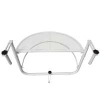 Outsunny Adjustable Balcony Hanging Rail Table Mini Desk Storage Rack Flower Stand(m-5)