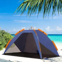 Outsunny 2-3 Person Instant Set Up Mechanism Family Camping Tent Waterproof Lightweight Carrying Bag Mesh Window Sun Shade Outdoor(m-4)