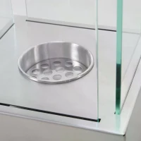 HOMCOM Portable Fireplace Ethanol Tabletop Fireplace Indoor Outdoor with Cover(m-6)