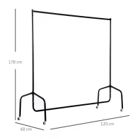 HOMCOM HEAVY DUTY 4FT 5FT 6FT CLOTHES GARMENT DRESS HANGING RAIL DISPLAY STAND RACK NEW 140KG 308lb (Long: 4ft(120cm))(m-3)