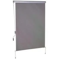 Outsunny Polyester Fabric easy mounting weather-resistant Manual Patio Window Blind Pull Down Roller Sun Shade(m-4)