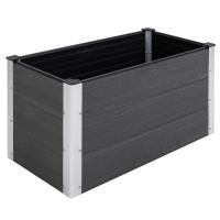 Outsunny Garden Rectangular Planting Flower Elevated Raised Seed Bed Stand Pot Outdoor Planter Vegetable Herb Holder Display Box - 50H x 100L x 50Wcm