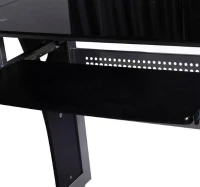 HOMCOM Glass Corner Computer Desk for Home Office Furniture Workstation New PC Black(m-9)