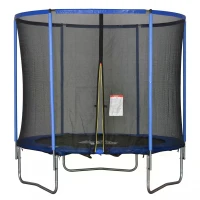 HOMCOM 244cm Trampoline for Kids and Adult with Safety Enclosure Net Spring Pad Waterproof Jump Mat for Outdoor Indoor Use(m-4)